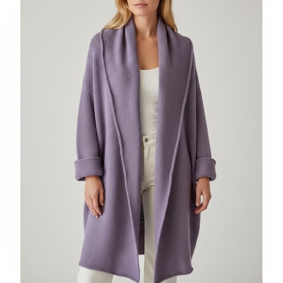 Soft Surroundings Sweater Coat Lavender Wool Mohair Blend Size 3X - Picture 1 of 5
